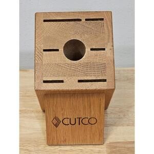 CUTCO Galley Handmade Knife Block Honey Oak Finish 7-slot Made in USA Block Only